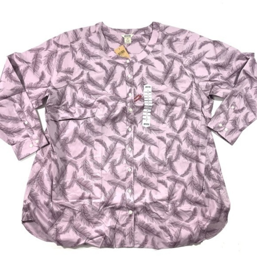 New Duluth Wrinkle Fighter Tunic Shirt Purple Feather Size 2X